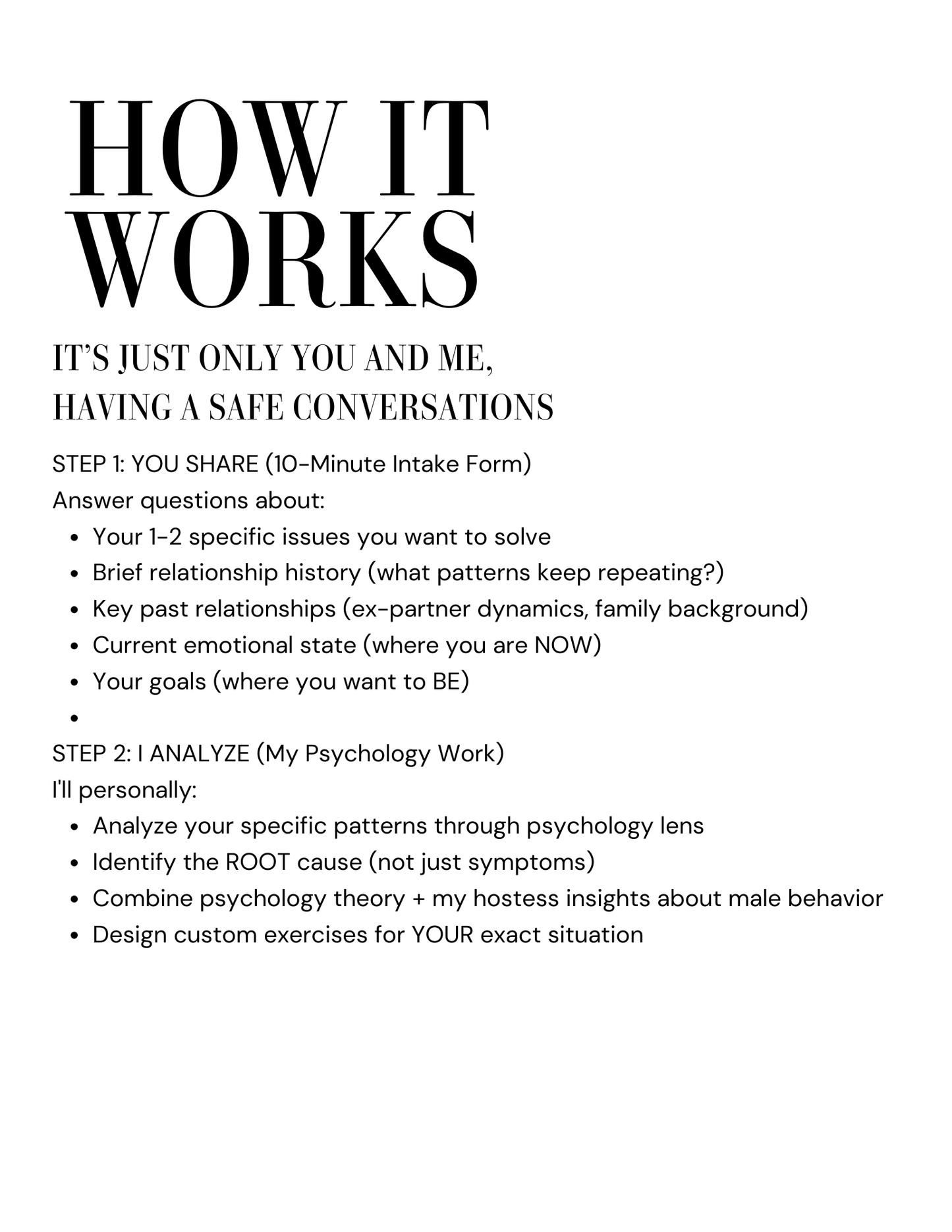 YOUR OWN HEALING, GLOWING STORY" - A Personalized 50+ Page Psychology Workbook Created for YOUR Specific Issue